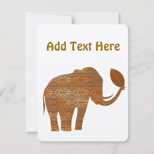 Uitnodigingen voor Elephant Tribal Environmental D (Voorkant)