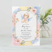 Uitnodigingen voor engelendoop (Staand voorkant)