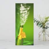 Uitnodigingen voor explosie van champagne-flessen (Staand voorkant)