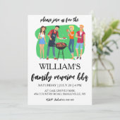 Uitnodigingen voor familiereünie BBQ Cookout (Staand voorkant)