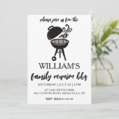 Uitnodigingen voor familiereünie BBQ Cookout (Staand voorkant)