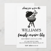 Uitnodigingen voor familiereünie BBQ Cookout (Voorkant / Achterkant)