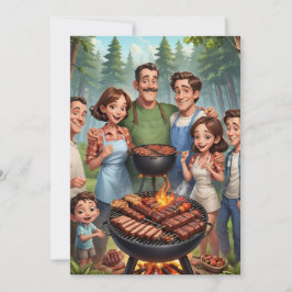 Uitnodigingen voor familiereünie BBQ Cookout