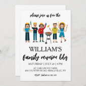 Uitnodigingen voor familiereünie BBQ Cookout (Voorkant / Achterkant)