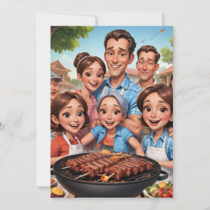 Uitnodigingen voor familiereünie BBQ Cookout