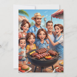 Uitnodigingen voor familiereünie BBQ Cookout
