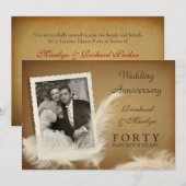 Uitnodigingen voor fancy vintage foto's ter gelege (Voorkant / Achterkant)