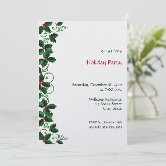 Uitnodigingen voor feestdag (Staand voorkant)