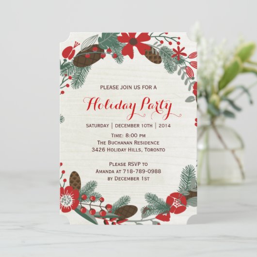 Uitnodigingen voor feestdag (Staand voorkant)