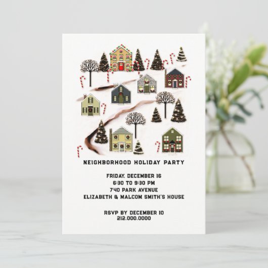 Uitnodigingen voor feestdag (Staand voorkant)