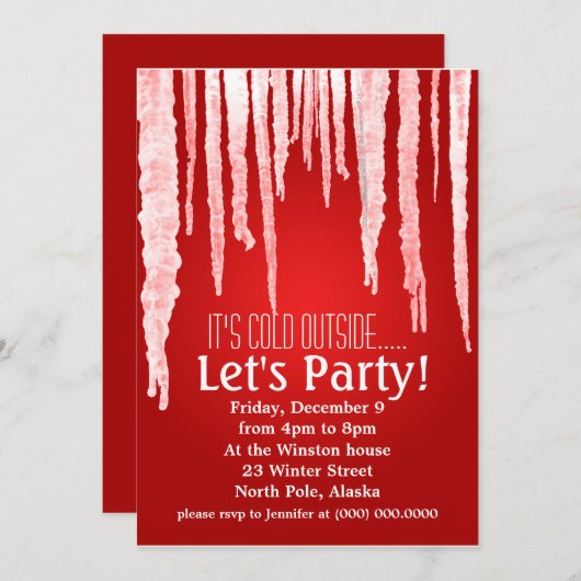 Uitnodigingen voor feestdag (Voorkant / Achterkant)