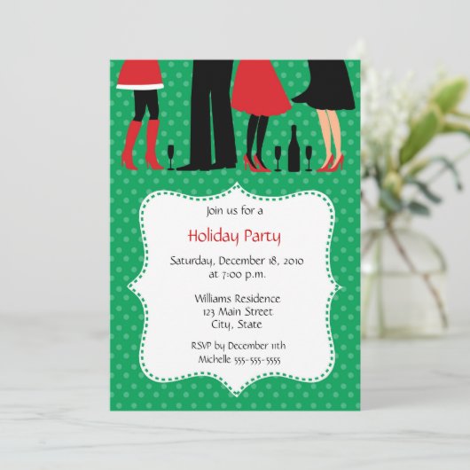 Uitnodigingen voor feestdag (Staand voorkant)