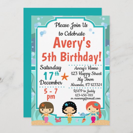 Uitnodigingen voor feestdagen (Voorkant / Achterkant)