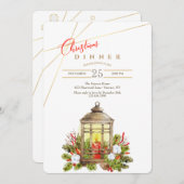 Uitnodigingen voor feestdagen Kandle Dinner Party (Voorkant / Achterkant)