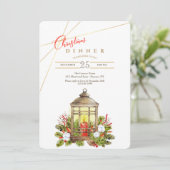 Uitnodigingen voor feestdagen Kandle Dinner Party (Staand voorkant)