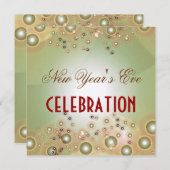 Uitnodigingen voor feestelijke feestdagen, champag (Voorkant / Achterkant)