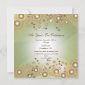 Uitnodigingen voor feestelijke feestdagen, champag (Achterkant)