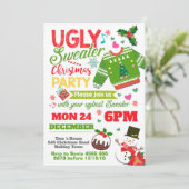 Uitnodigingen voor feestelijke kerstfeestdagen (Staand voorkant)