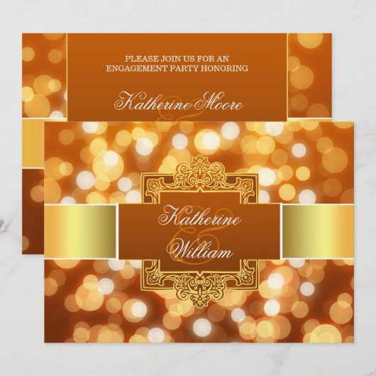 uitnodigingen voor feestelijke verlovingsfeesten (Voorkant / Achterkant)