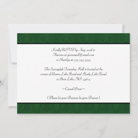 Uitnodigingen voor feestje 50-jarig huwelijksjubil (Achterkant)