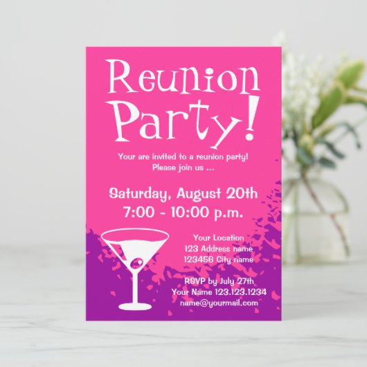 Uitnodigingen voor feestpartijen | Aangepaste uitn (Staand voorkant)