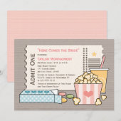 Uitnodigingen voor filmbeelden met bridal (Voorkant / Achterkant)