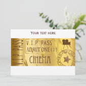 Uitnodigingen voor filmkaartjes (Staand voorkant)