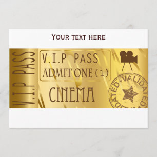 Uitnodigingen voor filmkaartjes