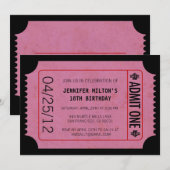 Uitnodigingen voor filmtickets (Voorkant / Achterkant)