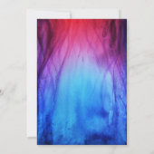 Uitnodigingen voor Fire & Ice Birthday | Blauwe ro (Achterkant)