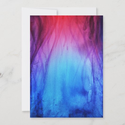 Uitnodigingen voor Fire & Ice Birthday | Blauwe ro (Achterkant)