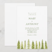 Uitnodigingen voor Forest Wedding (Voorkant / Achterkant)