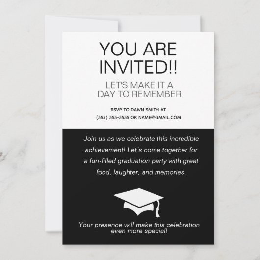 Uitnodigingen voor fotoafstudeerfeest, Coronavirus (Achterkant)