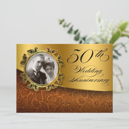 Uitnodigingen voor foto's ter gelegenheid van 50-j (Staand voorkant)