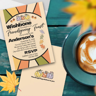 Uitnodigingen voor Friendsgiving-feest & vriendeli