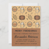 Uitnodigingen voor Friendsmas Bier Rustieke Mannen (Voorkant)