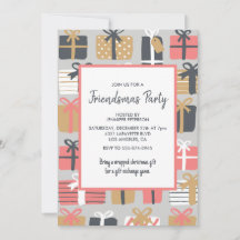 Uitnodigingen voor Friendsmas Cadeaupatroon voor K