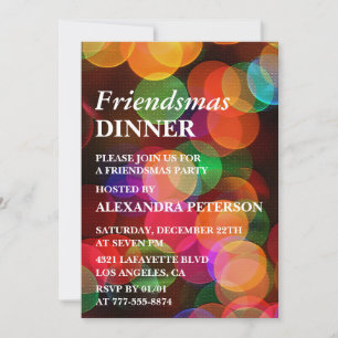 Uitnodigingen voor Friendsmas Eten Confetti Glans