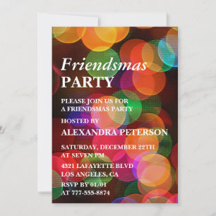 Uitnodigingen voor Friendsmas Kleurrijk Confetti G