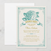 Uitnodigingen voor Garden Baby Shower (Voorkant / Achterkant)