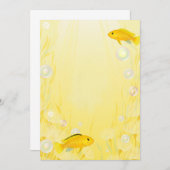 Uitnodigingen voor gele Mbuna Cichliden Aquariumvi (Voorkant / Achterkant)