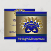 Uitnodigingen voor gemaskerd bal (Voorkant / Achterkant)