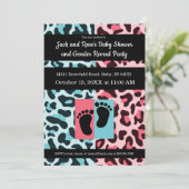 Uitnodigingen voor geslacht verklappen (Staand voorkant)