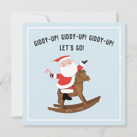 Uitnodigingen voor Giddy-up Kerstfeest (Voorkant)