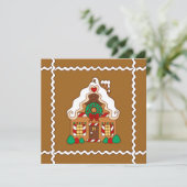 Uitnodigingen voor Gingerbread House (Staand voorkant)