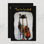 Uitnodigingen voor gitaarmuziekinstrumenten (Voorkant / Achterkant)