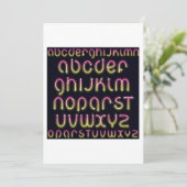 Uitnodigingen voor gloeiende neonlettertypen (Staand voorkant)