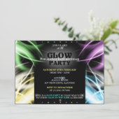 Uitnodigingen voor Glow Party (Staand voorkant)