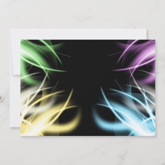 Uitnodigingen voor Glow Party (Achterkant)