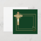 Uitnodigingen voor Golden kruis en bidden (Voorkant / Achterkant)